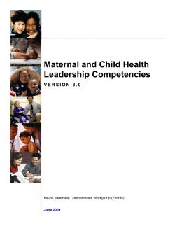 Maternal and Child Health Leadership Competencies