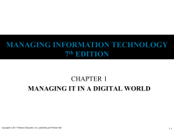 Ch1 - Managing IT in a Digital World