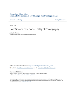 Love Speech: The Social Utility of Pornography