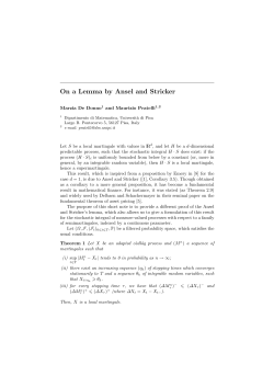 On a Lemma by Ansel and Stricker