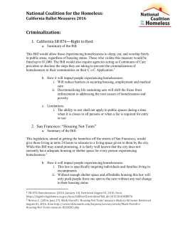 California - National Coalition for the Homeless