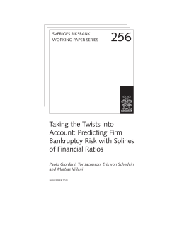 Predicting Firm Bankruptcy Risk with Splines of Financial Ratios
