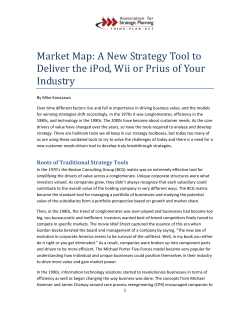 Market Map: A New Strategy Tool to Deliver the iPod, Wii or Prius of