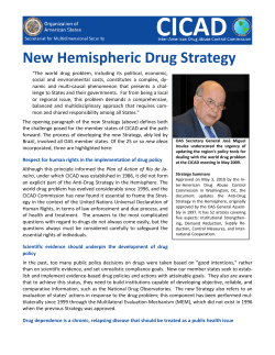 New Hemispheric Drug Strategy - cicad