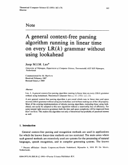 General context-free parsing and recognition