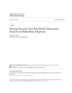 Moving Toward a First-Best World: Minnesota`s