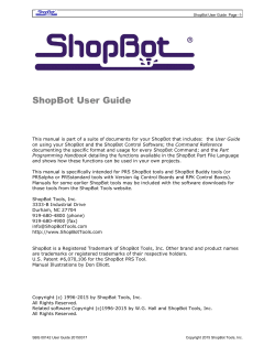ShopBot User Guide