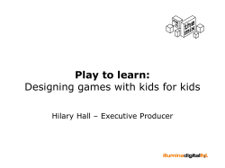 Play to learn: Designing games with kids for kids