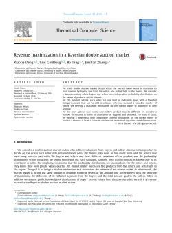 Revenue maximization in a Bayesian double auction market