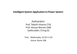 Lecture Note 1 (Computational Intelligence and Intelligent Control