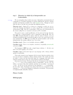 tcp.1 Theories in which Q is Intepretable are Undecidable Photo