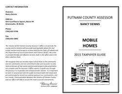 Mobile Homes Tax Payer Guide