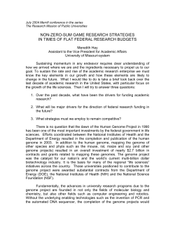 NON-ZERO-SUM GAME RESEARCH STRATEGIES IN TIMES OF