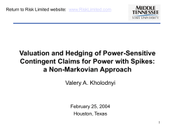Kholodnyi model for predicting price spikes