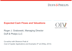 Expected Cash Flows and Valuations
