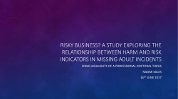 Risky business? A study exploring the