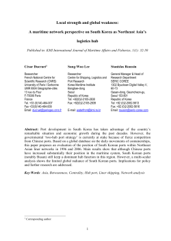 south korea as northeast asia`s logistics hub - Hal-SHS