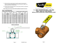 3 &ndash; way diversion ball valves