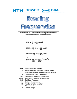 Formulas to Calculate Bearing Frequencies