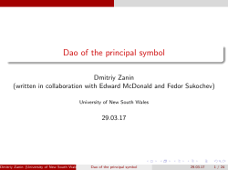 Dao of the principal symbol