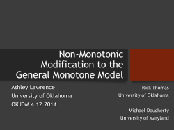 Non-Monotonic Modification to the General Monotone Model