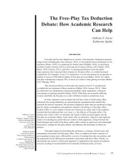 The free-play tax deduction debate