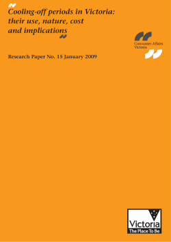 Cooling-off periods in Victoria