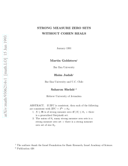 arXiv:math/9306214v1 [math.LO] 15 Jun 1993