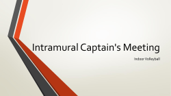 Intramural Captain`s Meeting