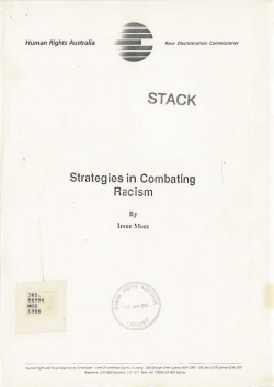 Strategies in Combating Racism (1988)