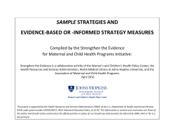 sample strategies and evidence-based or