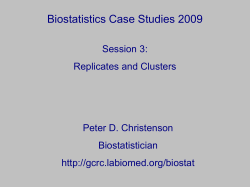 Biostatistics Case Studies