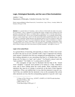 Logic, Ontological Neutrality, and the Law of Non