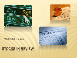 Stocks In Review - Issaquah Connect