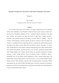 Dynamics of Pricing in the Video Game Console Market