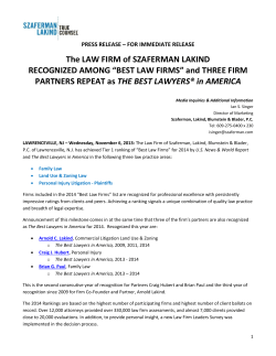 LINK to Szaferman Lakind Best Law Firms and News of Its Three