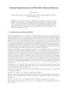 Optimal Implementation of Wait-Free Binary Relations