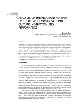 analysis of the relationship that exists between