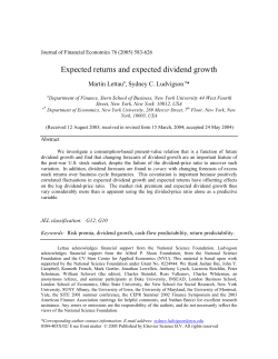 Expected returns and expected dividend growth