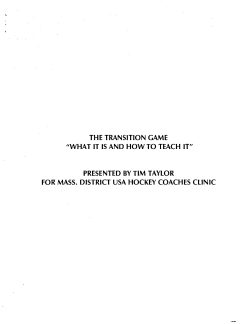 the transition game - Hockey Eastern Ontario