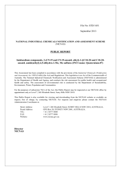 Appendix C: Environmental Fate and Ecotoxicological