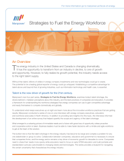 Strategies to Fuel the Energy Workforce