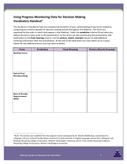 Handouts - Center on Response to Intervention