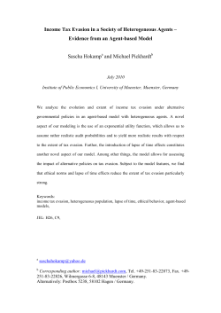 Income Tax Evasion in a Society of Heterogeneous Agents