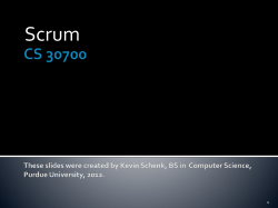 Scrum Master - Purdue Computer Science