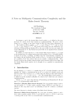 A Note on Multiparty Communication Complexity and the Hales