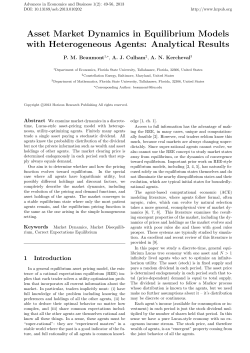 Asset Market Dynamics in Equilibrium Models with Heterogeneous