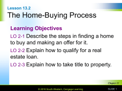Buying a Home: Lesson 13.2