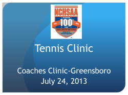 Tennis Clinic
