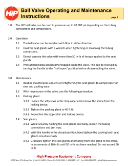 Ball Valve Operating and Maintenance Instructions